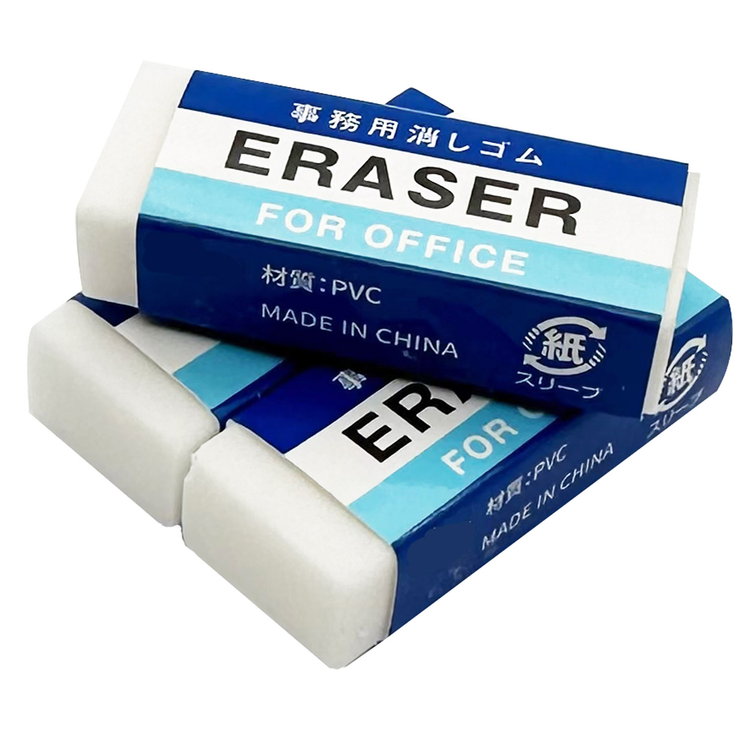 Portable Compact Factory Supplies Office Stationery Customized Gift Erasers Cleaning Pencil White PVC Paper Erasers for School
